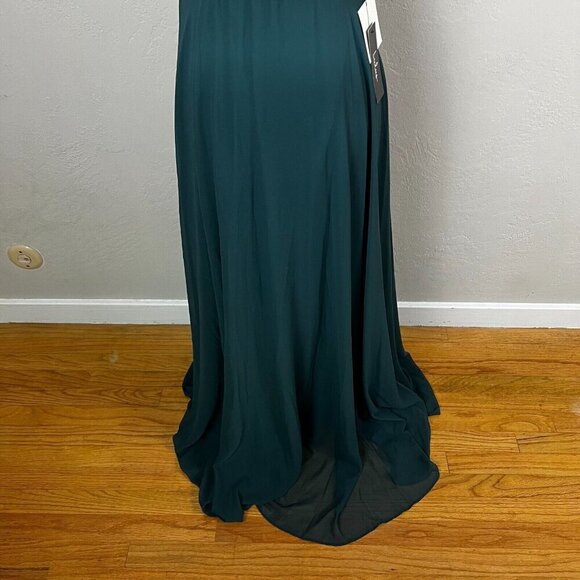 NEW Lulu's Mythical Kind of Love Dark Green Square Neck Maxi Dress Size XS - Picture 3 of 9